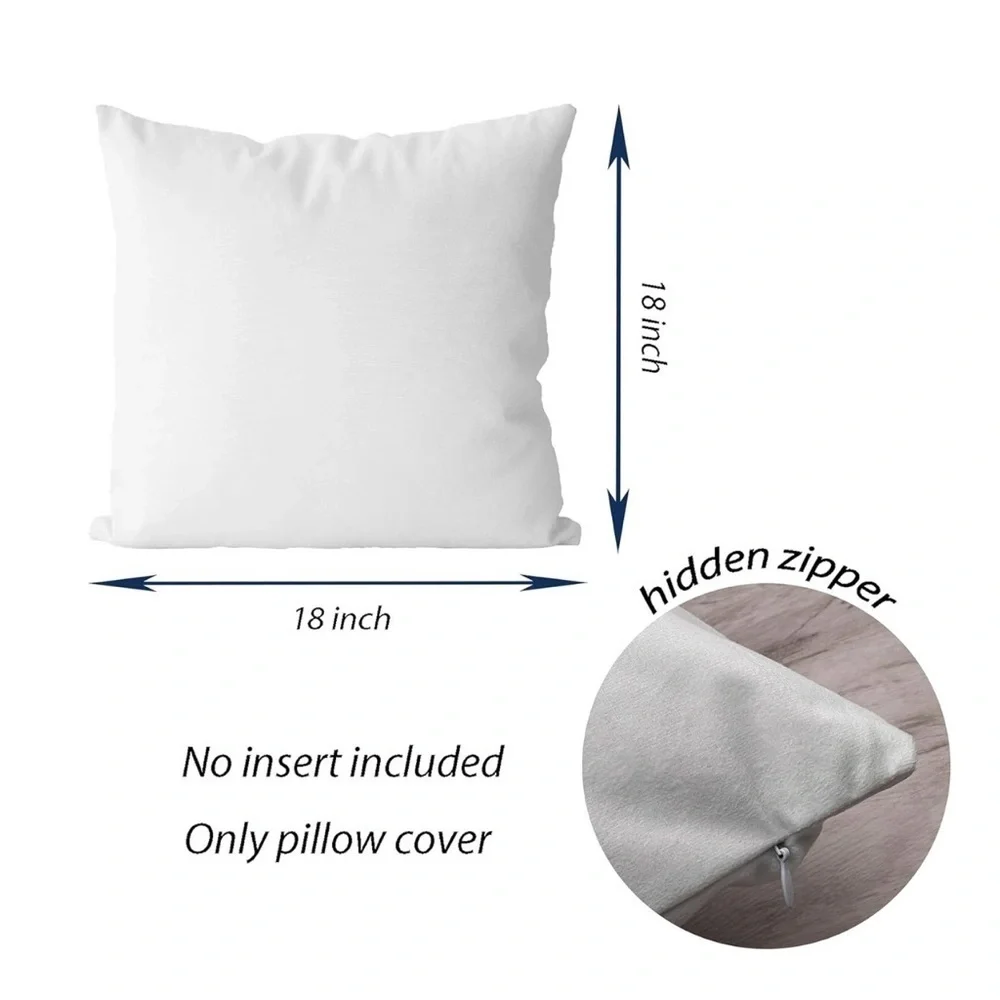 Modern Black and Off-White Throw Pillow Cover, 18”x18”
